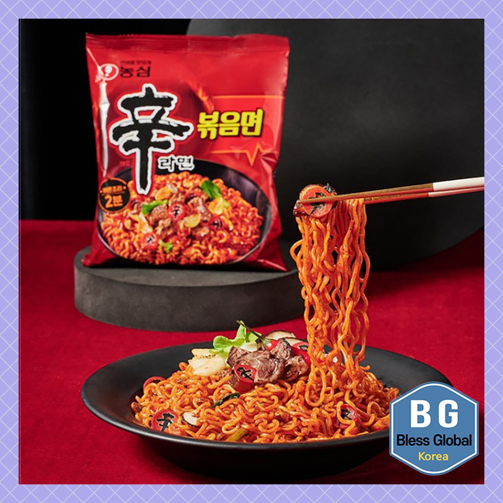 Nongshim New Shin Ramen Stir Fried Noodles 131g x 4EA /Instant Noodle ...