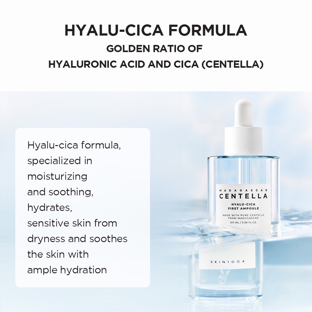 SKIN1004 Hydration Barrier Duo (Hyalu-cica First Ampoule 100ml + Moisture Cream 75ml) - Gambar 4