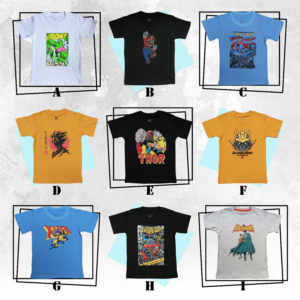 Children's DISTRO T-Shirts/ SUPERHERO Children's T-Shirts/Boy's T ...