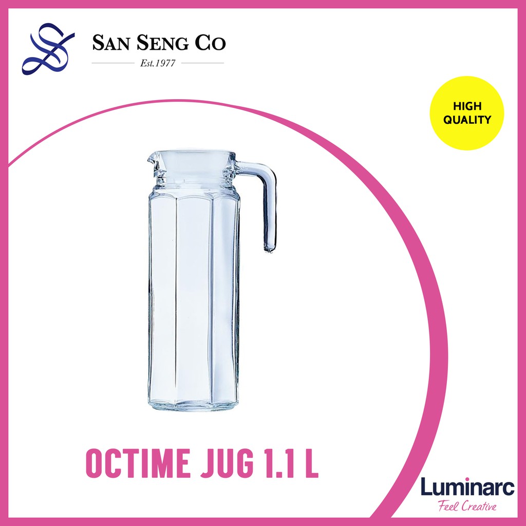 San Seng Luminarc Octime Jug 11l 23354 Juice Jug Water Tea Beverage Bottle Pitcher Everyday 3721