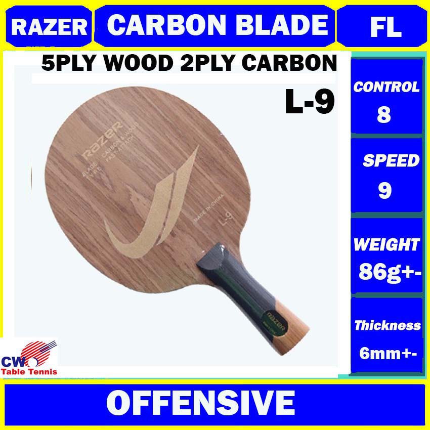 Razer L-9 FL Table Tennis Carbon Blade Bats Racket Papan Ping Pong ...