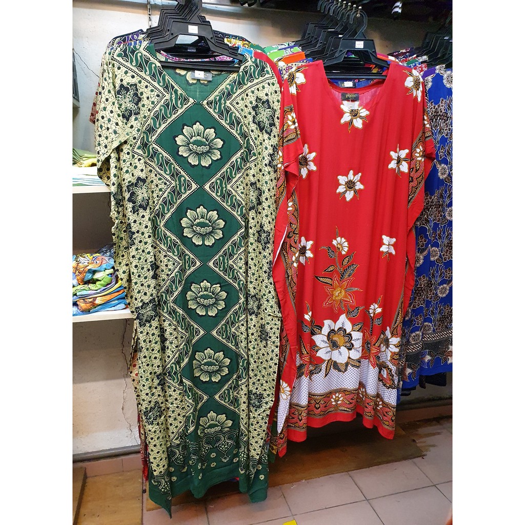 [Value Buy] Batik Cotton Kaftan Bat Nightgown/Women Nightwear Batik Shopee Singapore