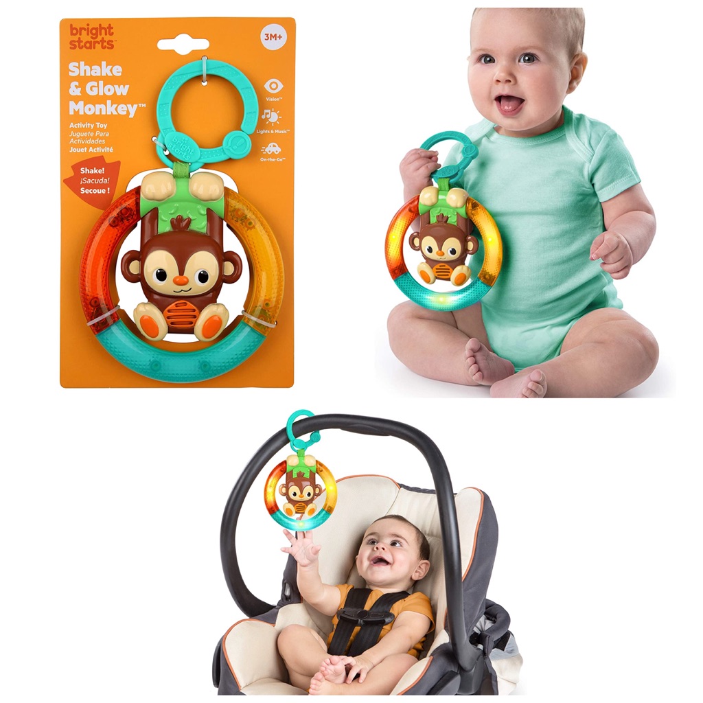 Bright Starts Shake Glow Monkey Car Seat and Stroller Shopee Singapore