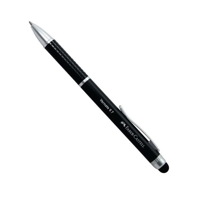 Faber-Castell Ballpoint Stylus Pen Vernate 0.7 Black Barrel Black - Blue Ink - Gambar 3