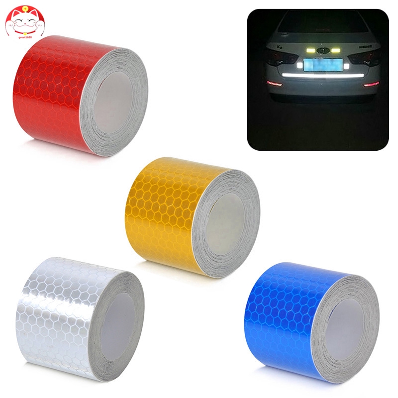 ✂GT⁂ 3m*5cm Reflective Strips Car Stickers Car-styling Motorcycle Decoration Automobiles Safety Warning Mark Tapes