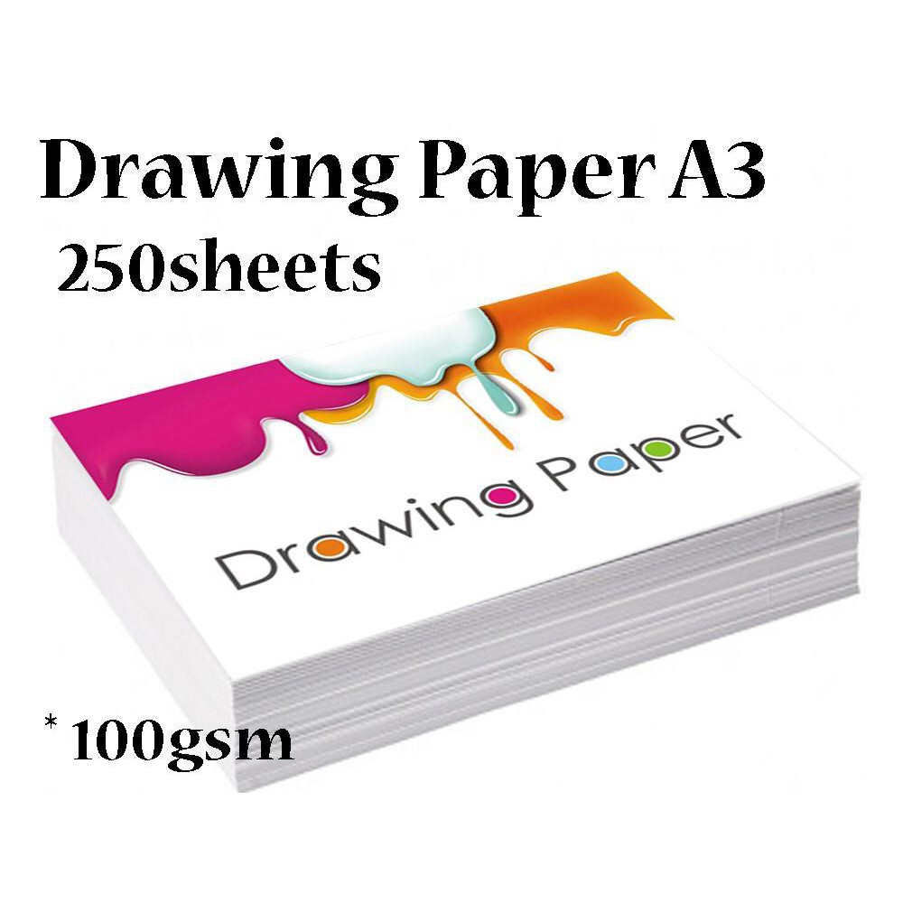 Drawing Paper 100gsm 250 Sheets Shopee Singapore