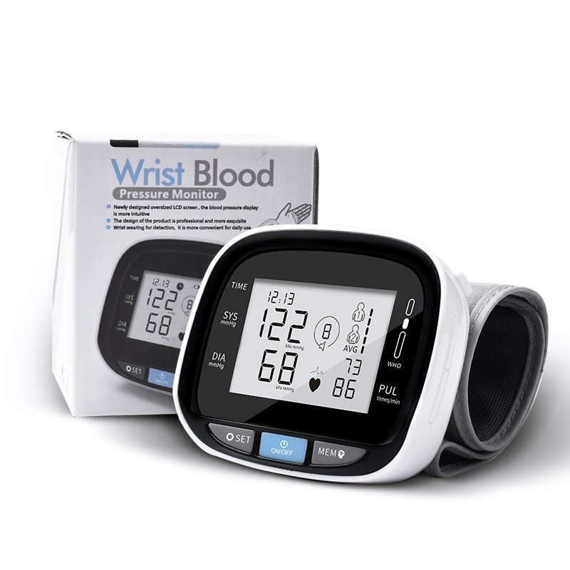 Medical Wrist Digital Blood Pressure Heart Rate BP Monitor Tensiometer