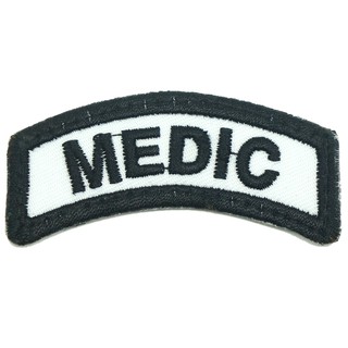 3D PVC MEDIC SKULL MEDICAL PARAMEDIC EMT RUBBER HOOK LOOP PATCH BLACK GRAY