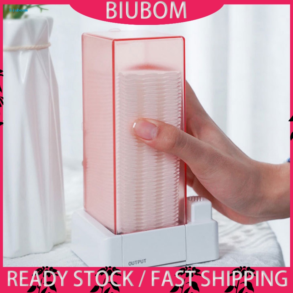 biu PC Cotton Pad Container Waterproof Makeup Cotton Automatic