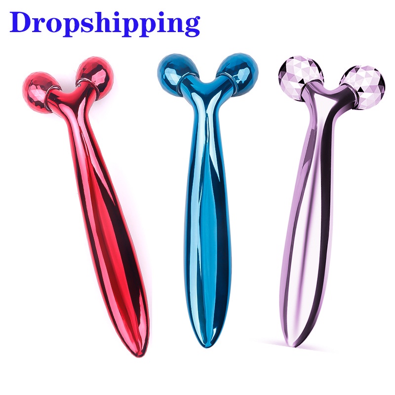 Face Lift Y Shape Roller Massager for Face 360 Rotate Instrument ...