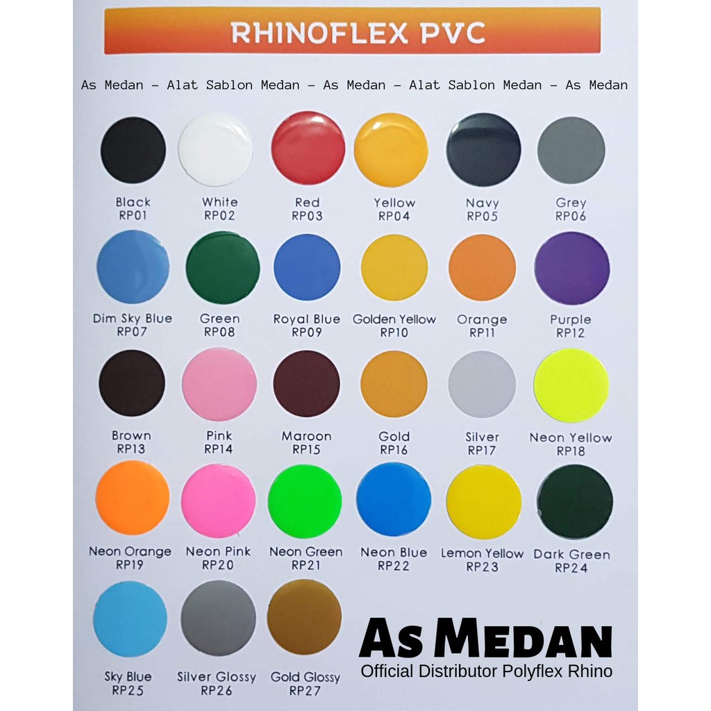 Polyflex PVC Korea Basic Color | Rhinoflex Polyflex Rhino | Shopee ...