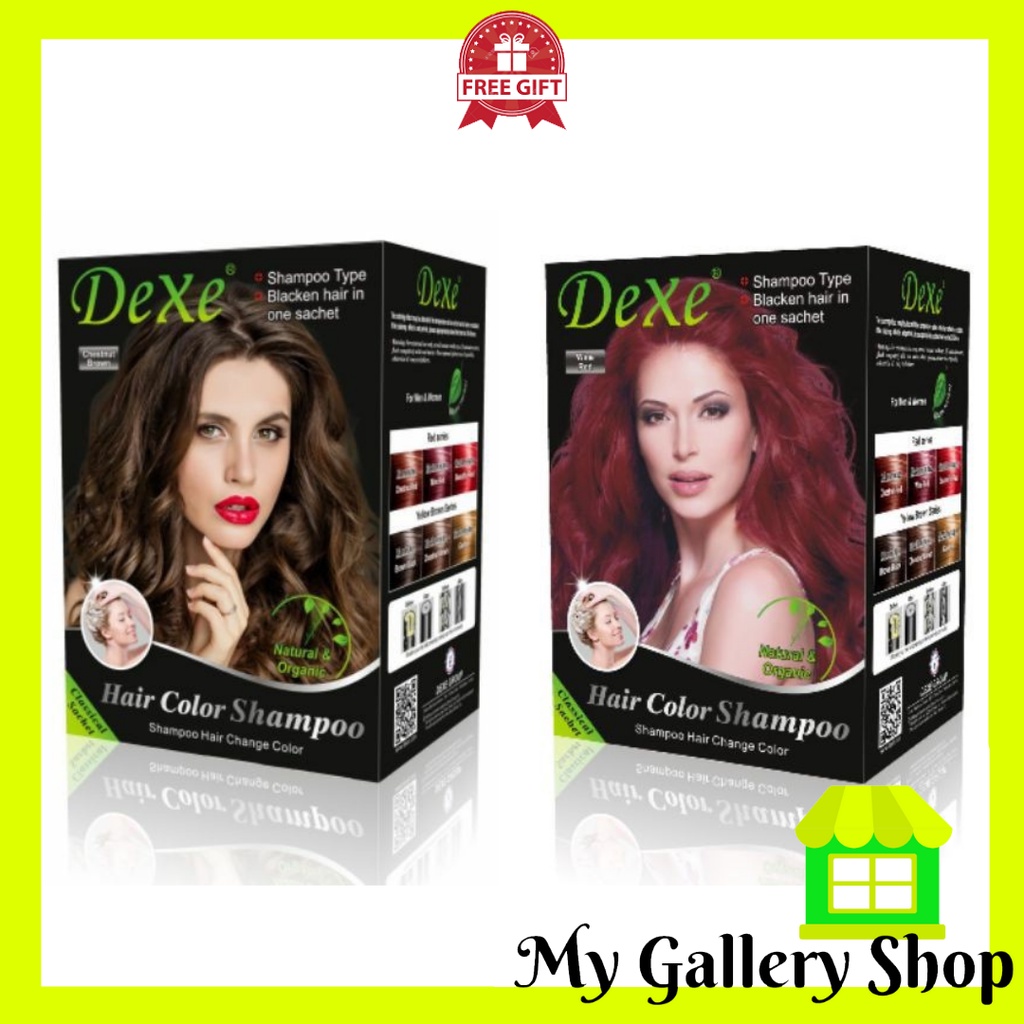 Dexe Hair Colour Shampoo ( Chestnut Brown ) 25ml x 10pack / Dexe Hair ...
