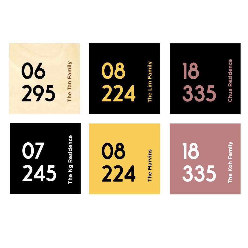 [SG Seller] Personalised Door Unit Number Signage Customised House ...