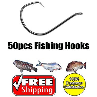 New 100 Hooks Set Carbon Steel Single Circle Fish Hook Fly Fishing