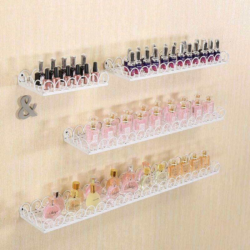 WallMounted Storage Rack Gel Nail Polish Shelf Iron Cosmetics Holder