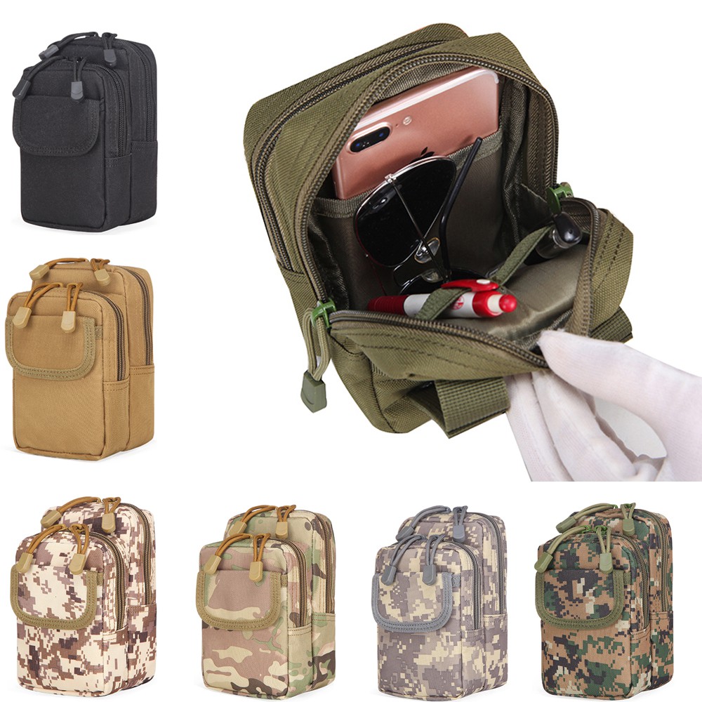 Waterproof Cellphone Nylon Pouch Belt Waist Bag Double Zip 3 Pocket Holster for huawei honor note 8 6.6 inch xiaomi Max 6.44"