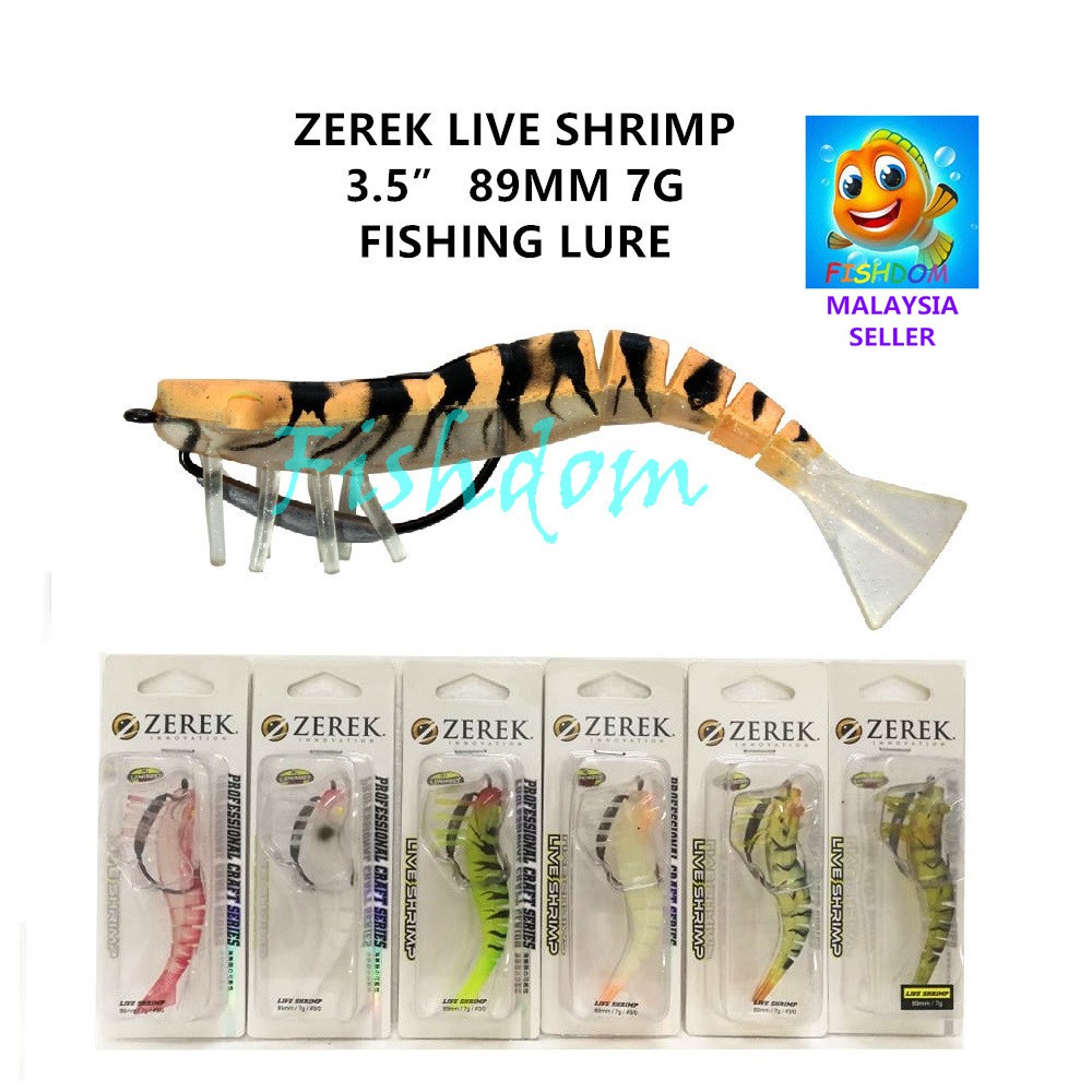 ZEREK LIVE SHRIMP 3.5” 89MM 7G FISHING LURE