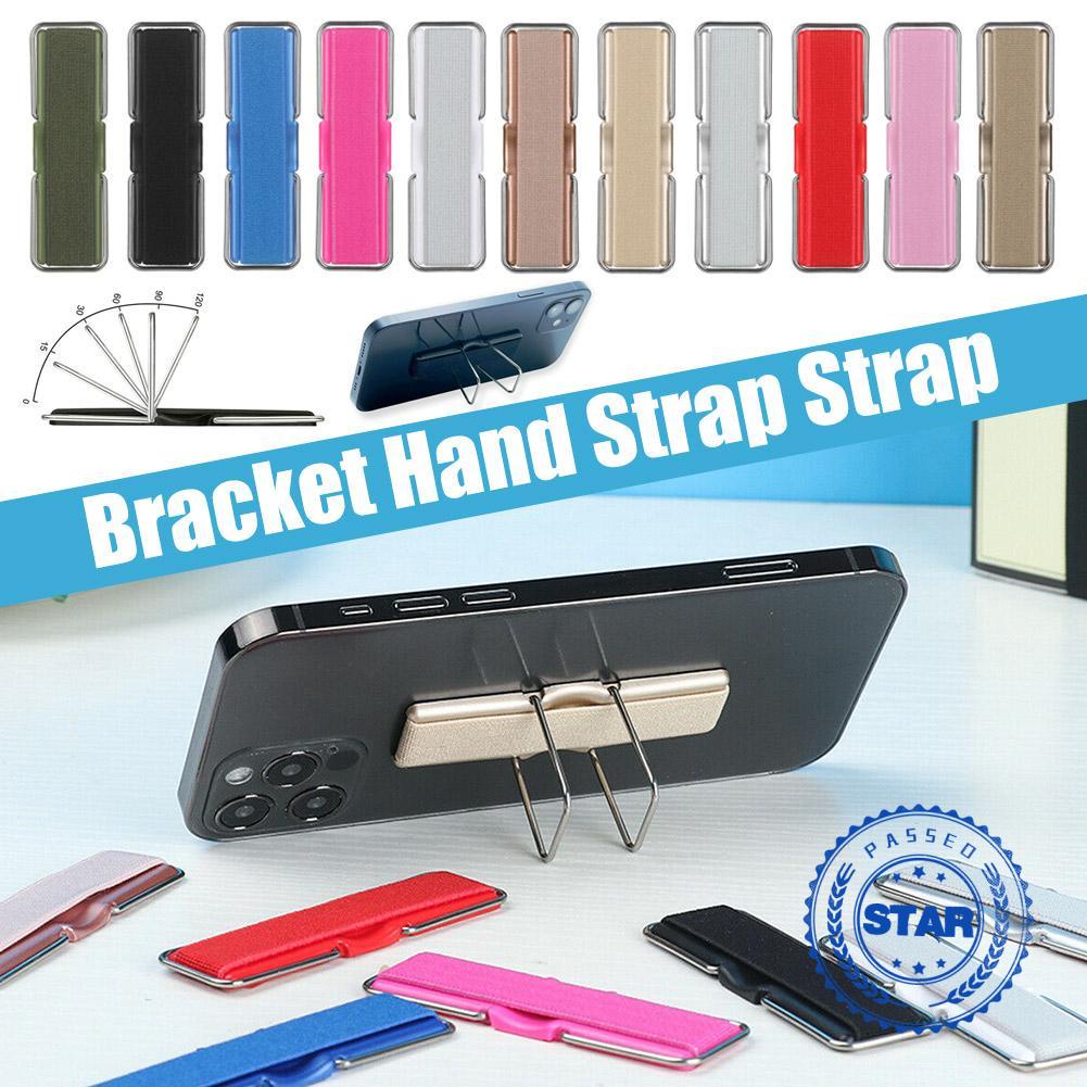 Elastic Wristband Finger Ring Grip Mobile Phone Holder Phone Sticker Band Stand Bracket Hand H3J6