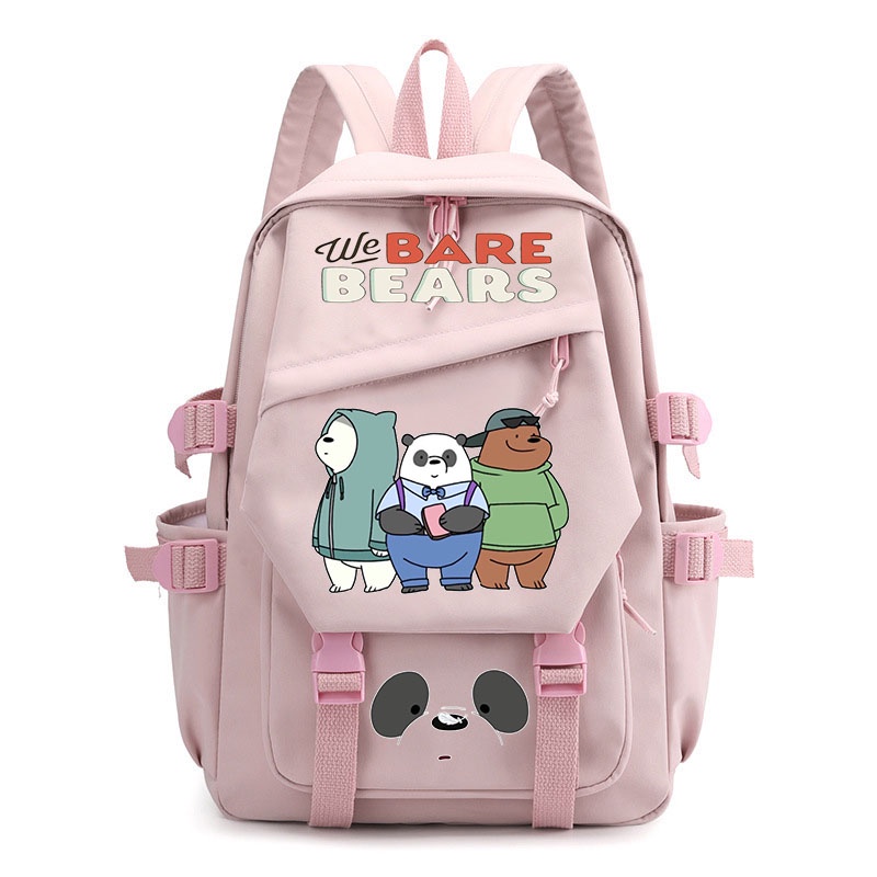 Student Backpack Cartoon Backpack Anime We Bare Bears Backpack Large Capacity Computer Backpack Book Bag Shopee Singapore
