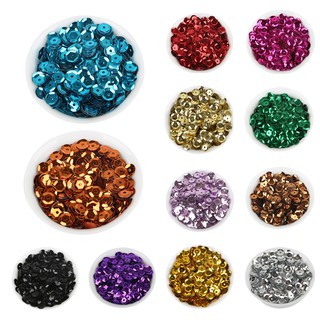 20g Silver Cup Sequin 6mm Flat Round PVC loose Sequins For Crafts Sewing  Decoration 1200pcs DIY