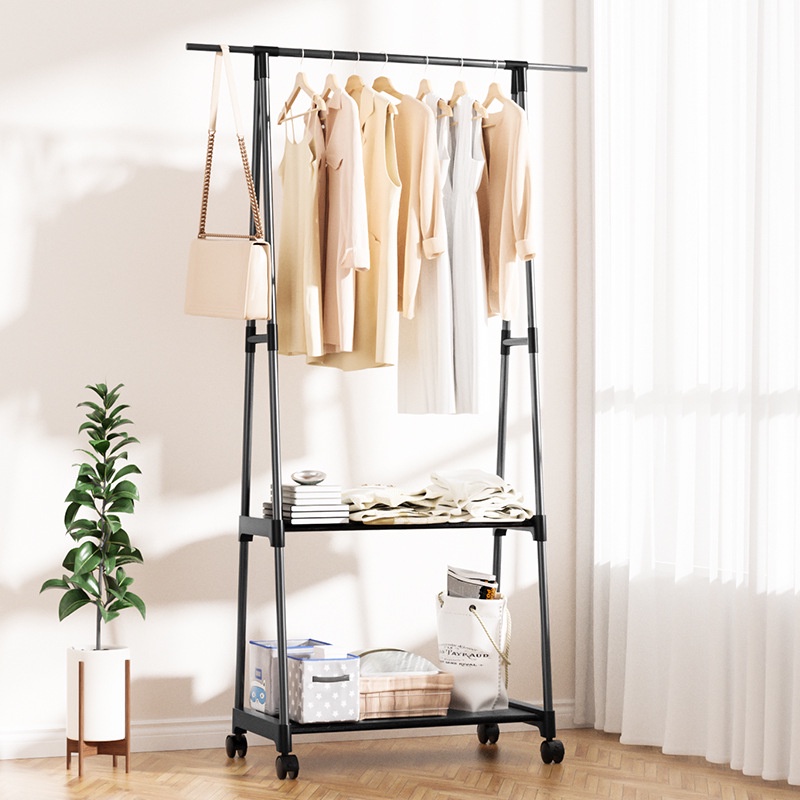 Built-In Clothes Drying Rack With Wheels 2 Shelves With GOON_ | Shopee ...