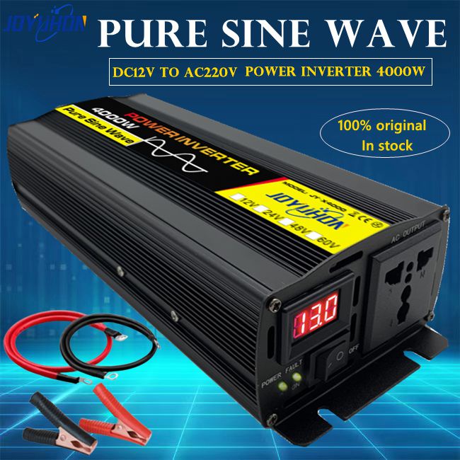 JOYUHON Pure Sine Wave 4000W Power Inverter DC 12V to AC 220V power ...