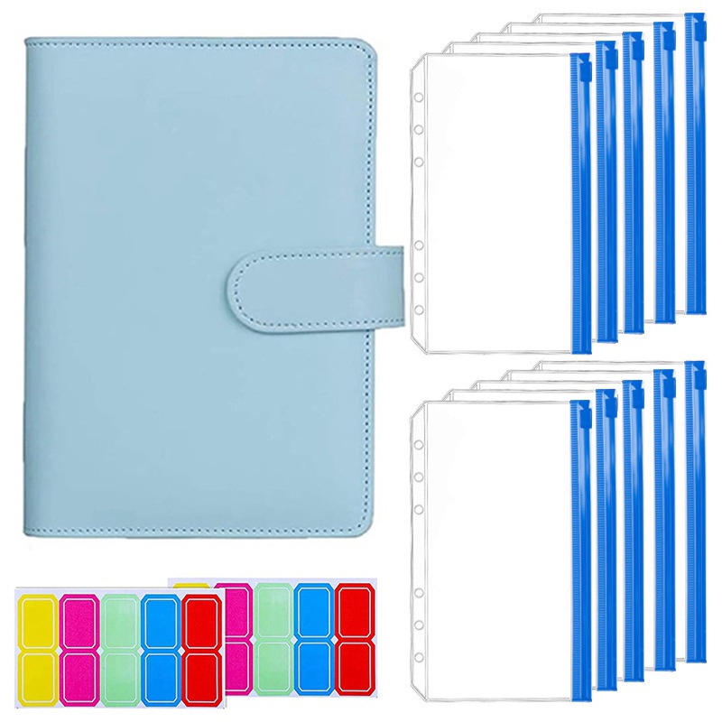 A6 Binder Planner Notebook Binder Pockets Storage Cash Envelope Bills ...