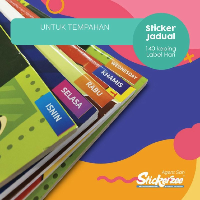 Daily Table Stickers (For Notebooks,/ Notebooks, Files, Activity Books ...