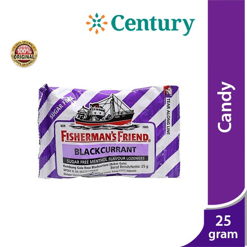 Fishermans Friend Sugar Free Blackcurrant / Permen Pelega Pernafasan / Tenggorokan Gatal / Bau Mulut