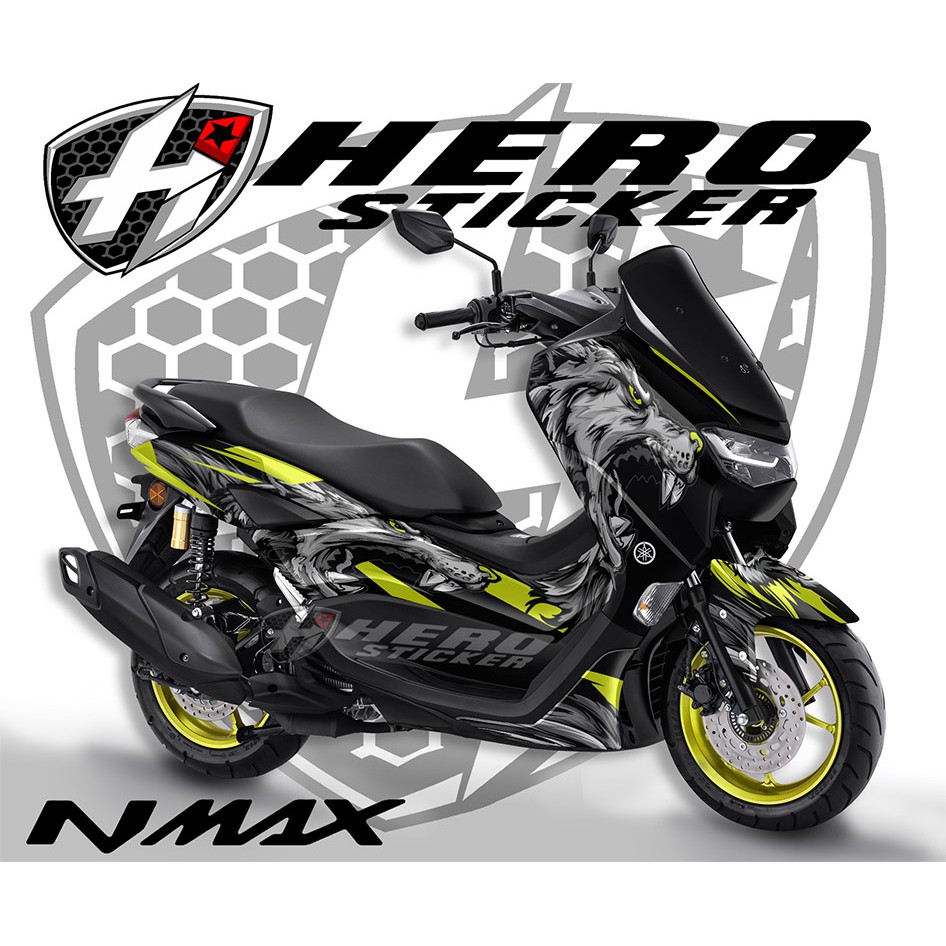 DECAL NMAX WOLF NEW - STICKER FULL BLOX NMAX 2020 - DESIGN AS YOU LIKE ...