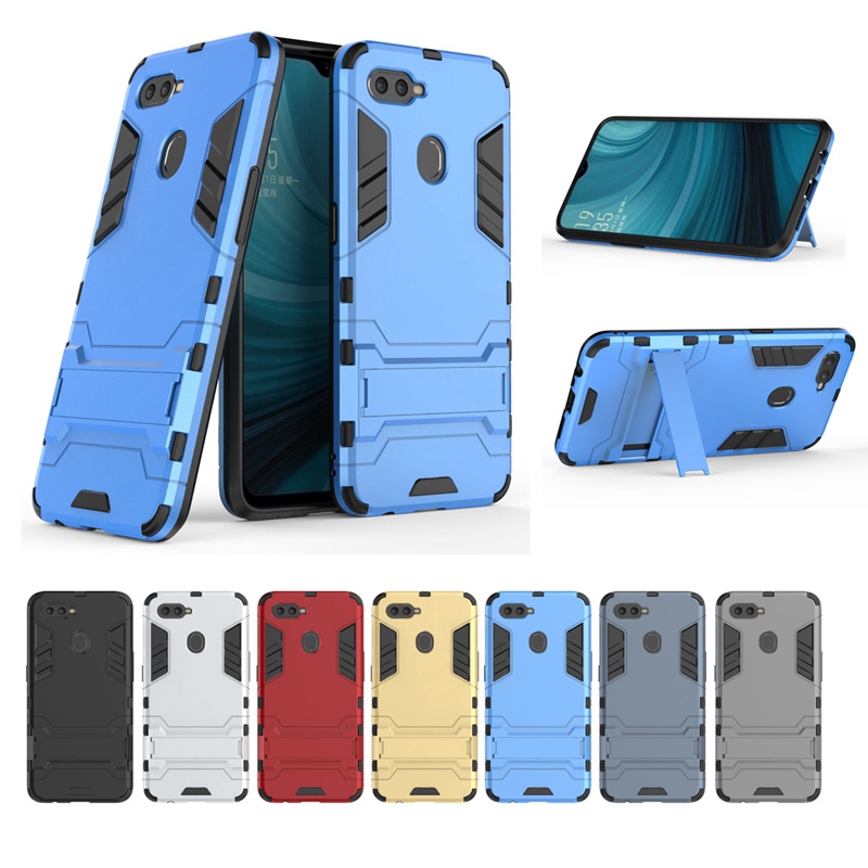 For Oppo Ax7 Case Hybrid Iron Man Hard Armor Defender Phone Case Cover Shopee Singapore 6111