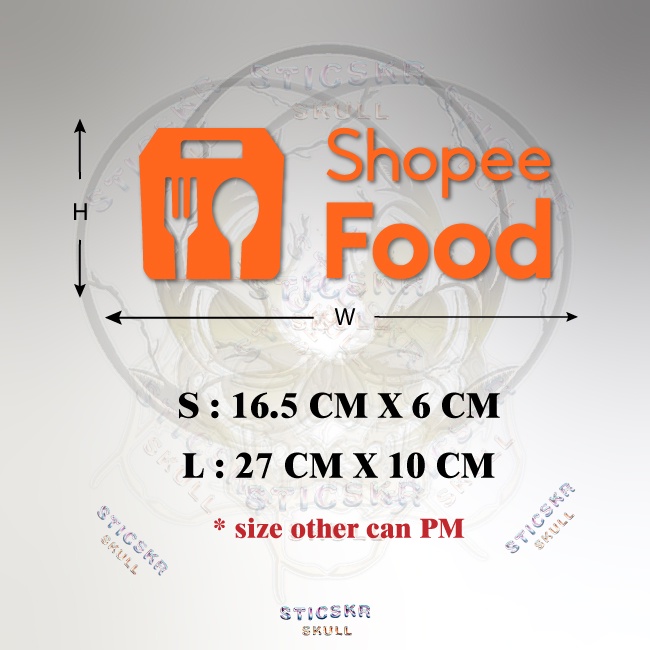 Shopee Food Sticker Car Vinyl / Stiker Kedai Kereta Shopee | Shopee ...
