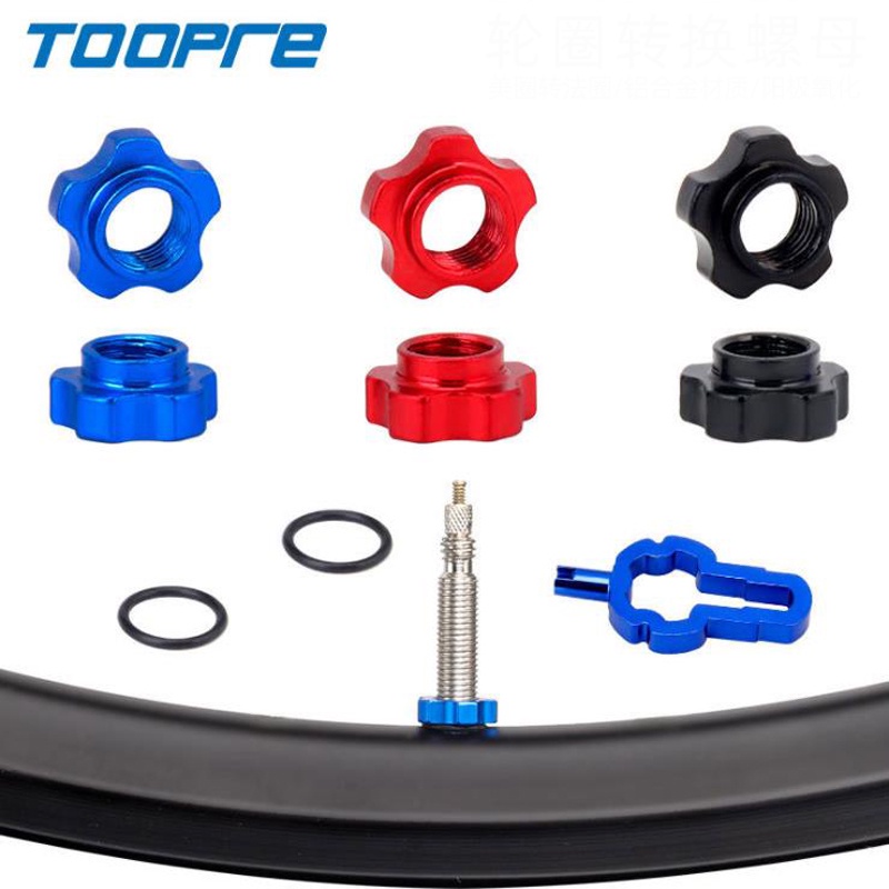TOOPRE Bike Wheel Converter Nut Repair Bicycle Valve Tools Bike Tire