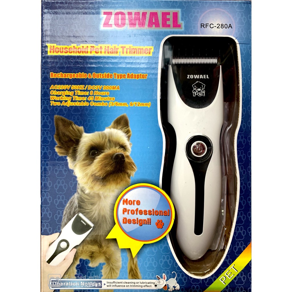 Zowael Pet Hair Trimmer RFC 280A