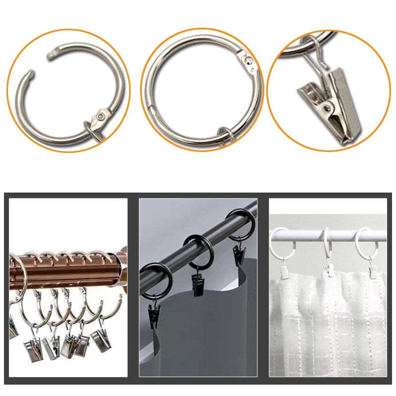 Curtain Clip Curtain Ring Openable Curtain Hook Curtain Accessories 