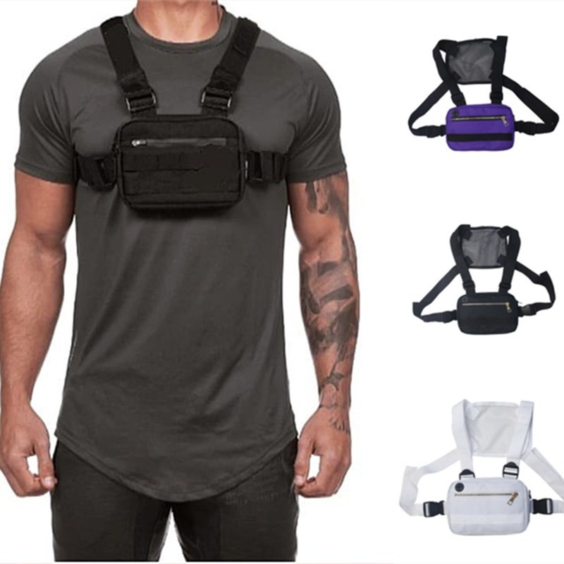 Tactical Bag Pocket Chest Harness Chest Front Pack Pouch Vest Rig