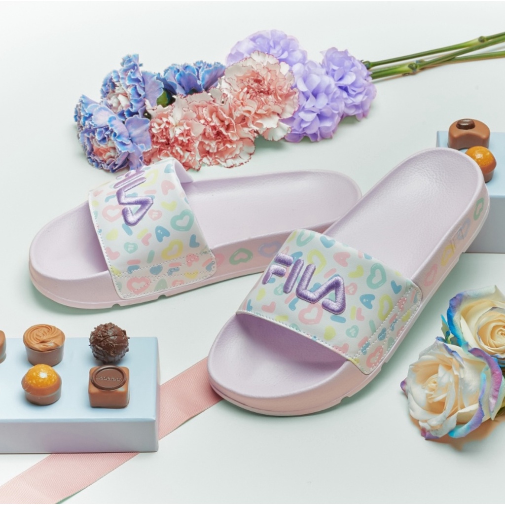FILA Korea 22 V DAY Valentine Collection Womens Slippers Shopee Singapore
