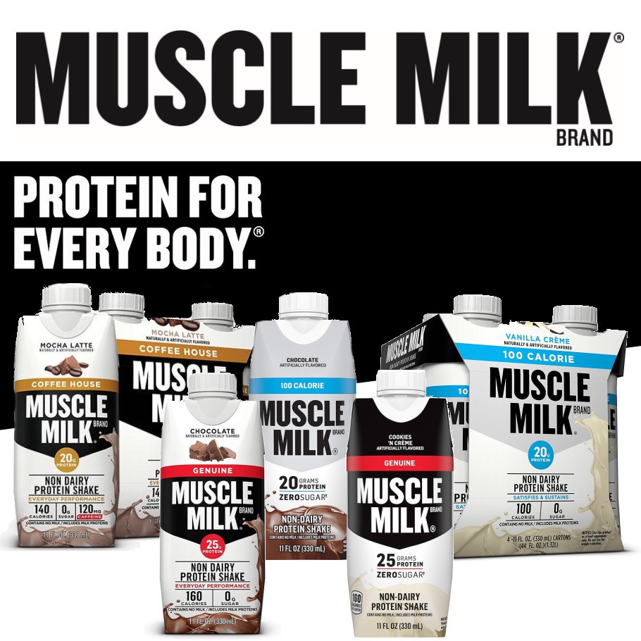 Muscle Milk Protein Drinks Shake 330ml 12 Pack 100 Calorie Genuine