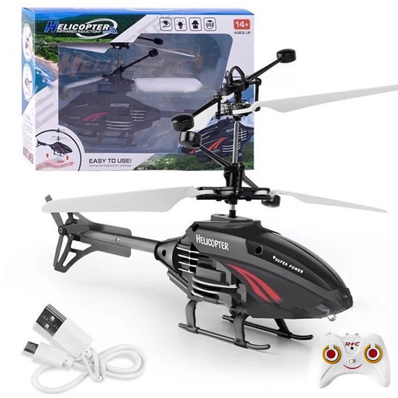 Mini Helicopter RC Toys Mini Drone Rechargeable Infrared Induction RC Helicopter Flying Toys Boys Girls Gifts