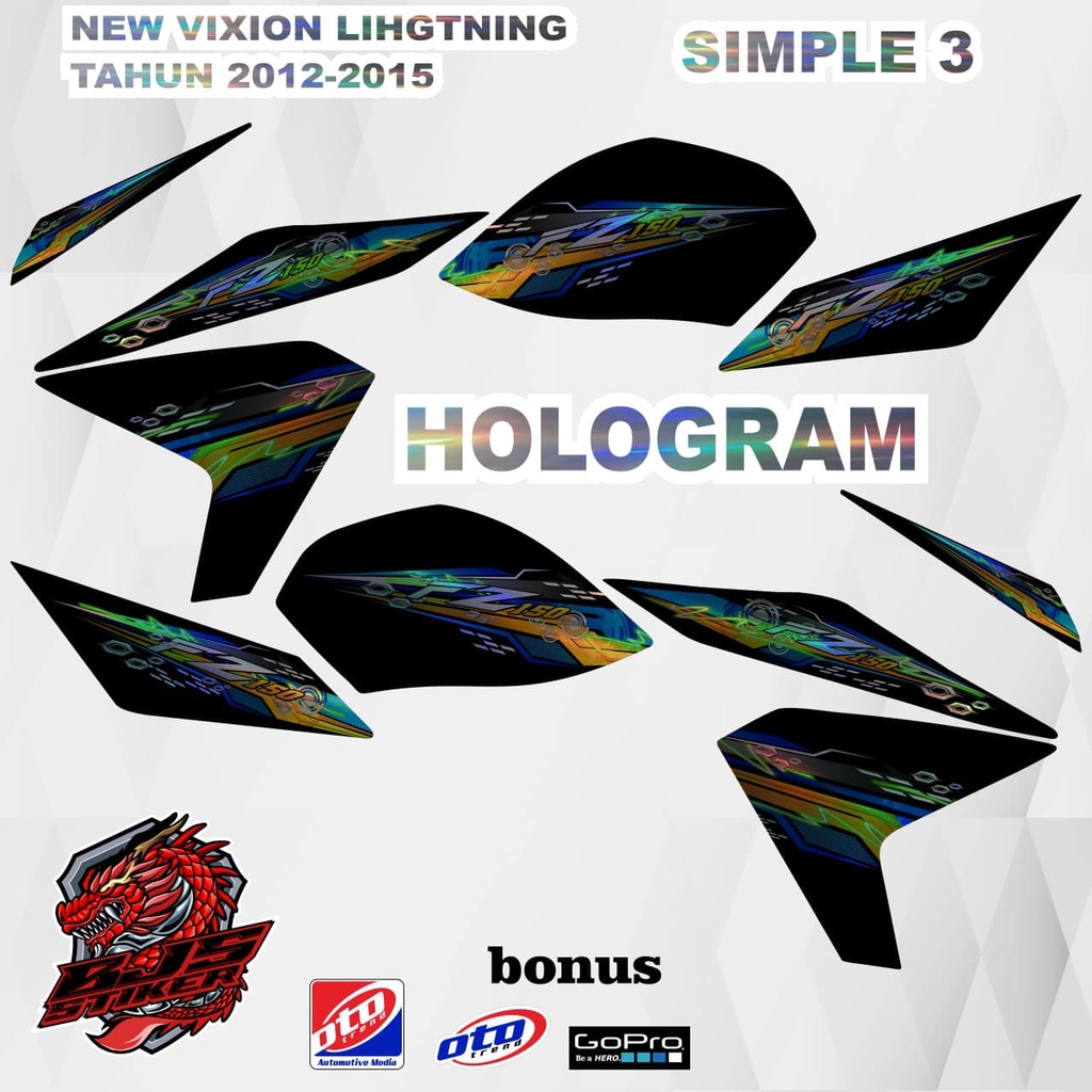 [COD] Sticker Striping hologram NVL New Vixion Lightning Vixion 2012 ...