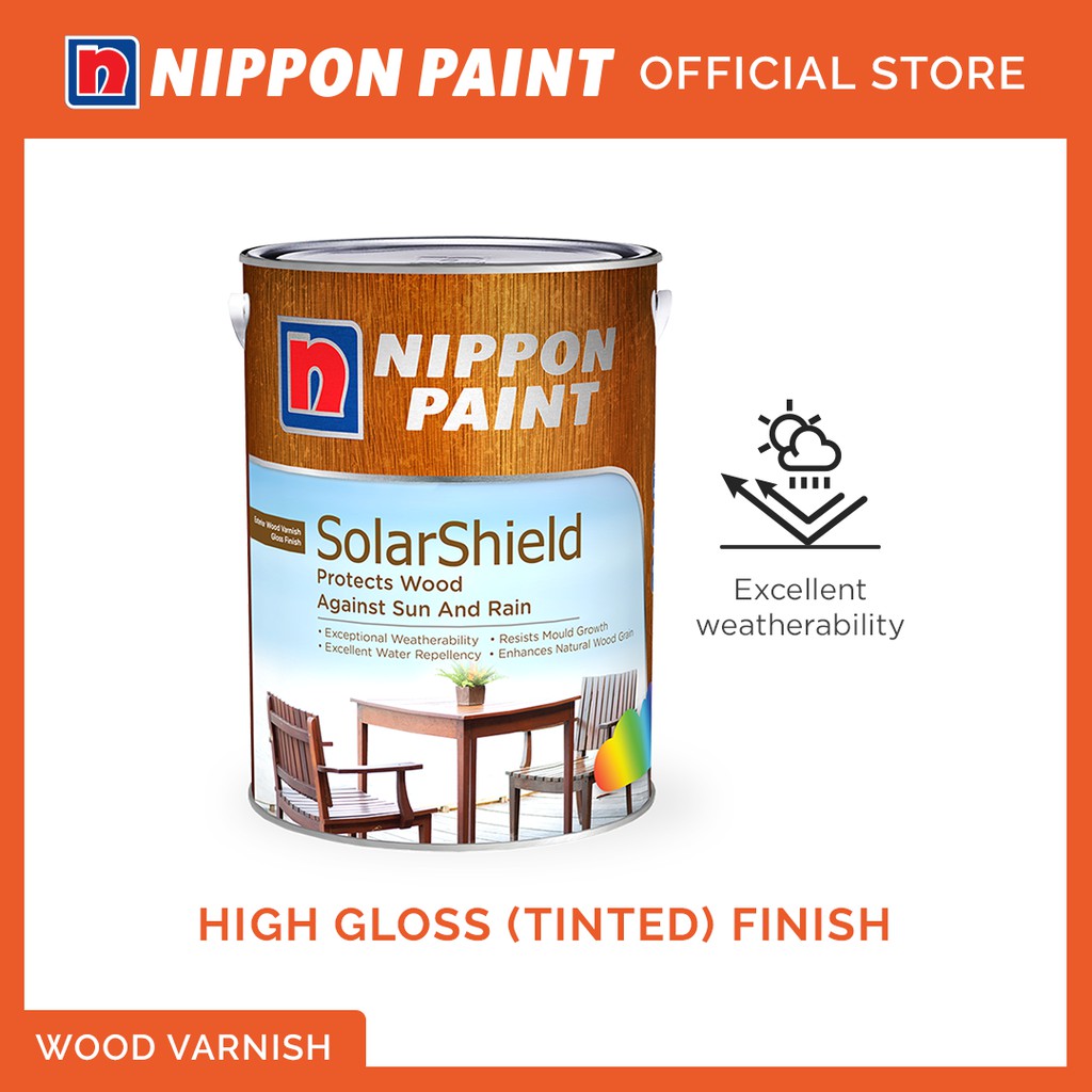 Nippon Paint Solarshield High Gloss Tinted/Clear 1L/5L Shopee Singapore