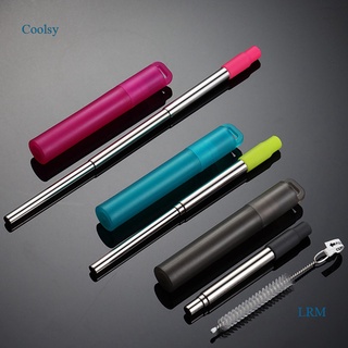 Collapsible Reusable Straws Stainless Steel - Folding Drinking Straws with  Case