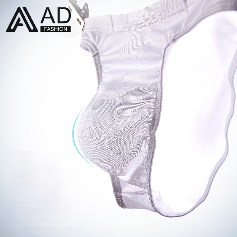 ADFASHION Ice Silk Seamless Men Briefs Sexy Ultra-thin Underwear