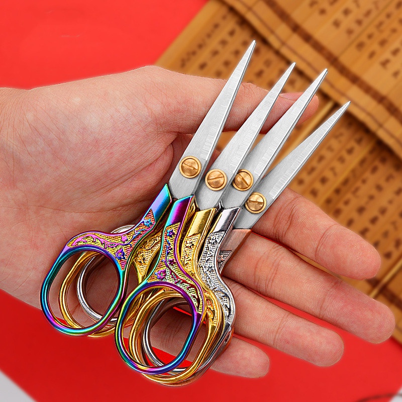Sharp Golden Small Scissors Pointed Craft Embroidery Scissors Sewing ...