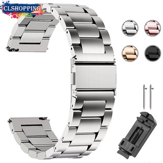 Polished metal black silver Watchband 18mm 19mm 20mm 22mm 24mm Stainless  Steel Watch Band replace Strap Mens Bracelet Solid Link