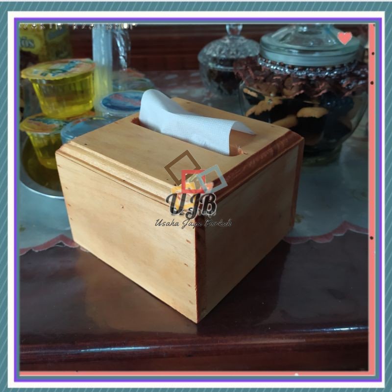 KAYU Pine Wood Tissue Box Small Wooden Tissue Holder Organizer Tissue
