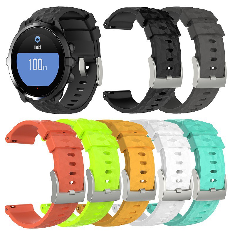 24mm Songtuo spartan sport wrist Watch Silicone Strap Corrugated Style Replacement Wristband Loose Top SUUNTO 9 D5 TPU Shopee Singapore