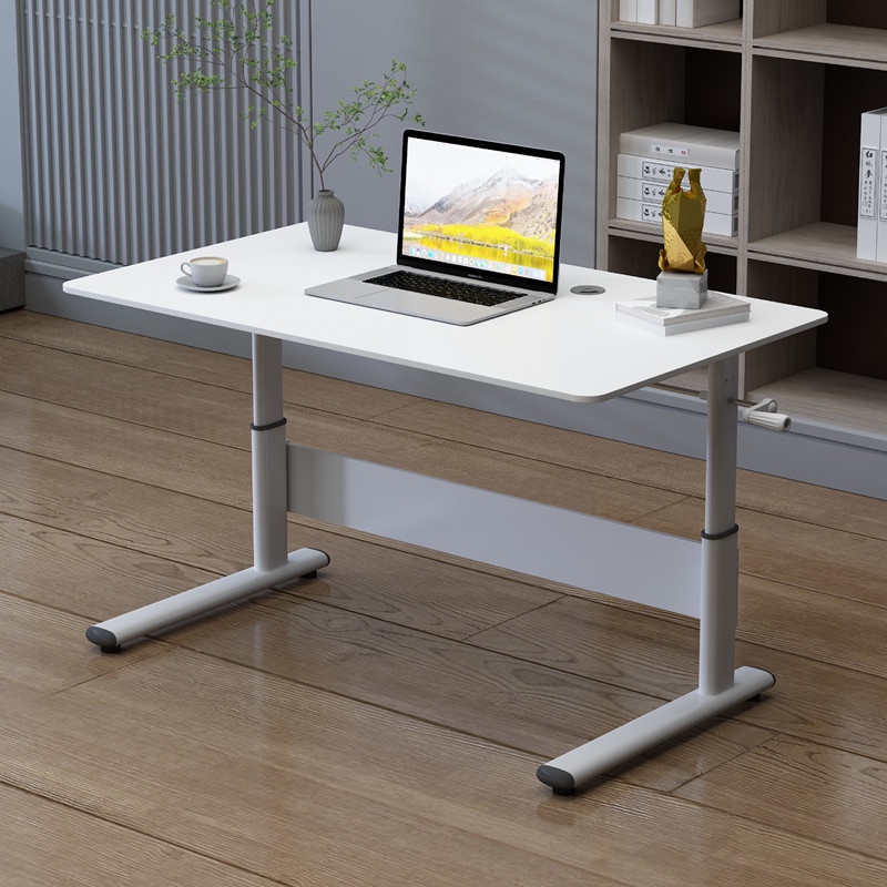 Adjustable Table Glass Standing Table Moveable Height Adjustable Dest