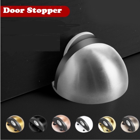 [No Drilling] Half Moon Magnetic Door Stopper Stainless Steel Non ...