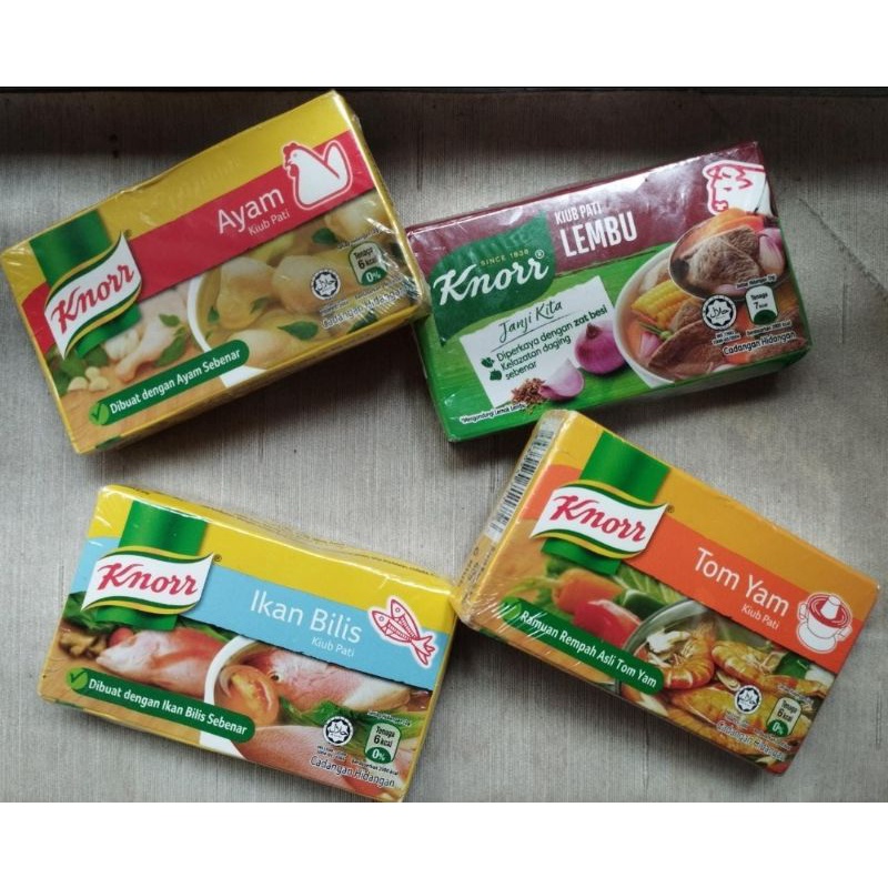 Knorr Broth Block Assorted Flavors Of Beef, Chicken, tomyam, bilis Fish ...